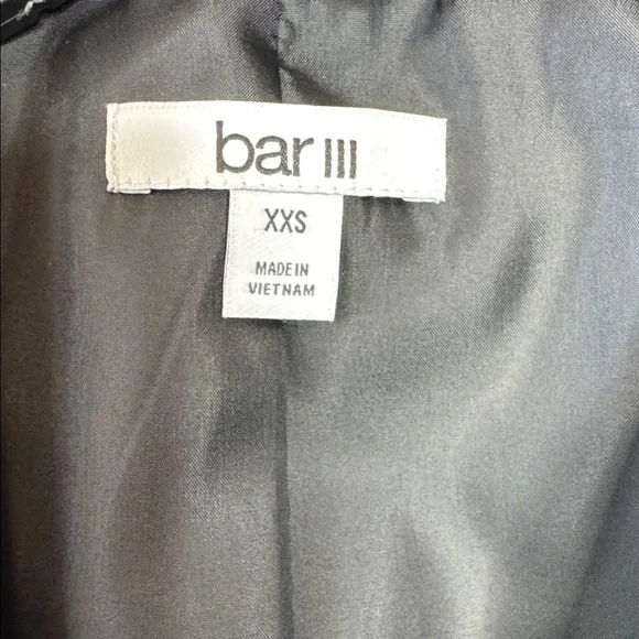 Bar III Classic Black Blazer 
Women's Bi-Stretch Collarless Open-Front Blazer - Picture 5 of 6